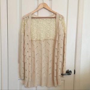Lace Pastel Pink Cardigan